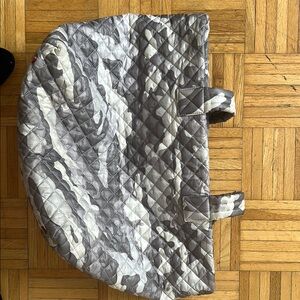 Large MZ Wallace Gray and White Quilted Tote